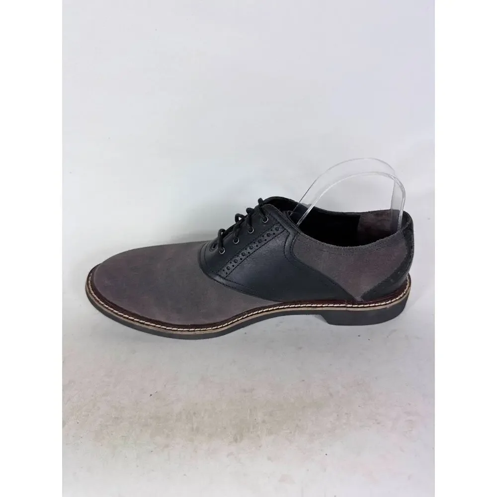 Cole Haan Franklin Two Tone Oxford Shoes Men's 10.5 Gray Black Suede Leather